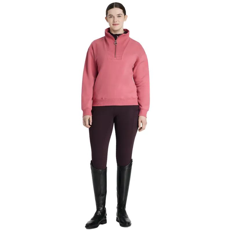 LeMieux Keira Ladies Quarter Zip Sweater - Cranberry-3