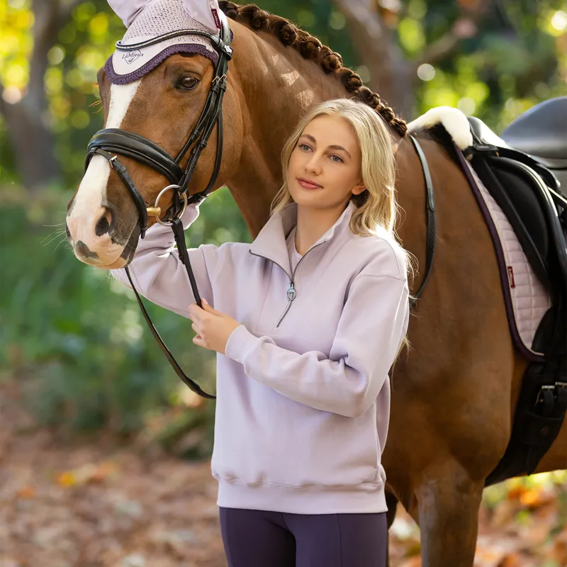 LeMieux Keira Ladies Quarter Zip Sweater - Lilac-7