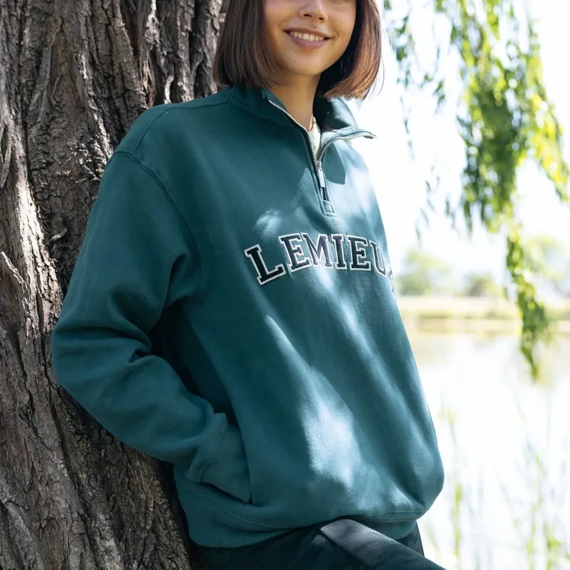 LeMieux Kelsie Womens Quarter Zip Sweater - Jungle-6