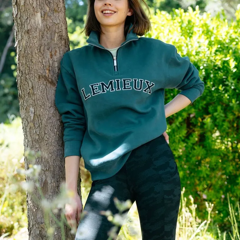LeMieux Kelsie Womens Quarter Zip Sweater - Jungle-7