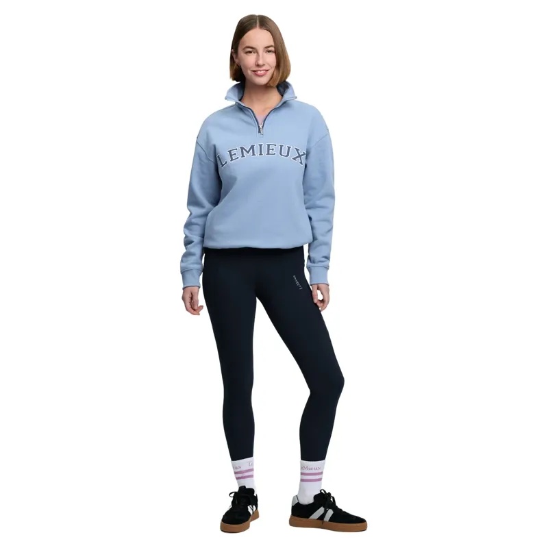 LeMieux Kelsie Womens Quarter Zip Sweater - Powder Blue-2