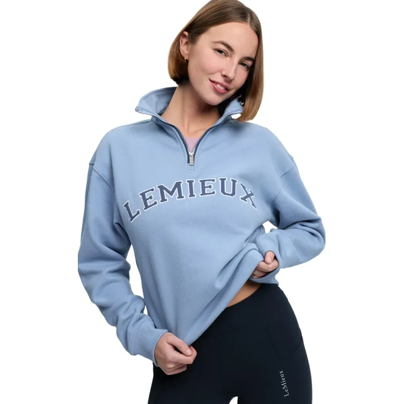 LeMieux Kelsie Womens Quarter Zip Sweater - Powder Blue
