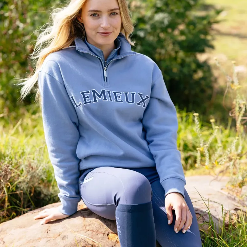 LeMieux Kelsie Womens Quarter Zip Sweater - Powder Blue-7