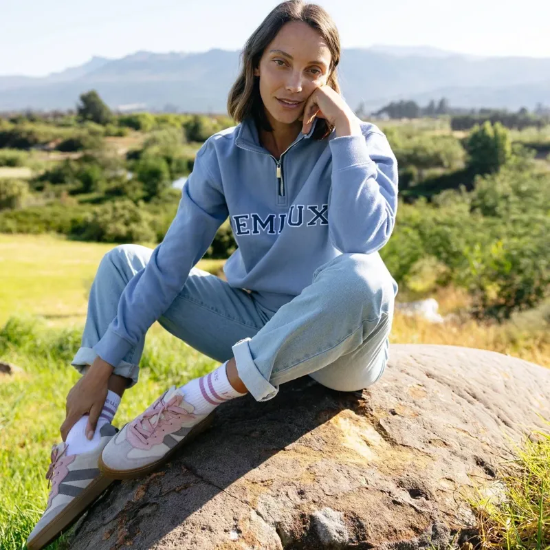 LeMieux Kelsie Womens Quarter Zip Sweater - Powder Blue-8