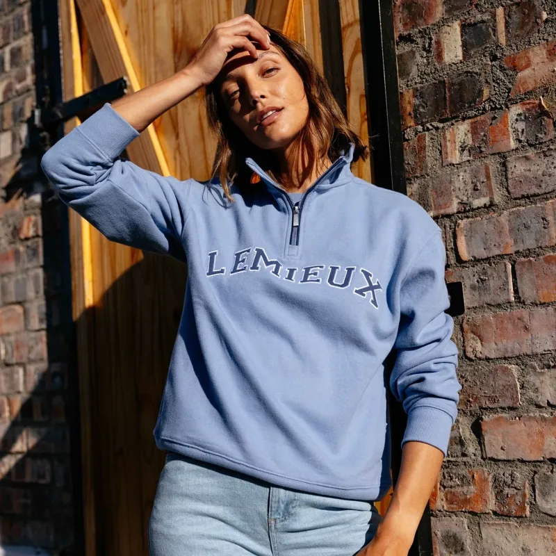 LeMieux Kelsie Womens Quarter Zip Sweater - Powder Blue-9