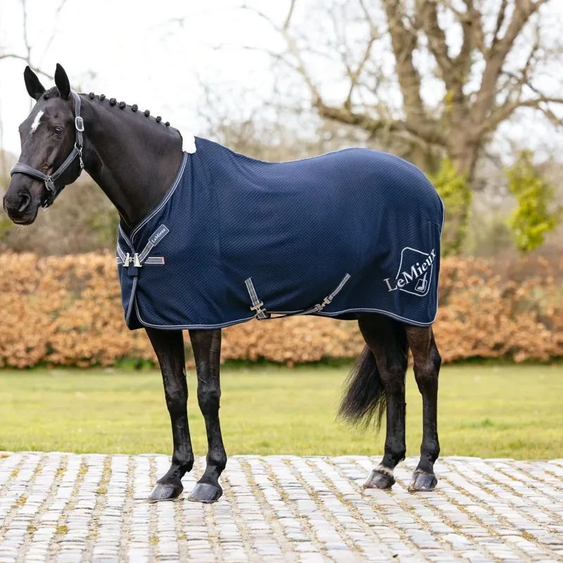 LeMieux Kudos Bamboo Cooler Rug - Navy-2