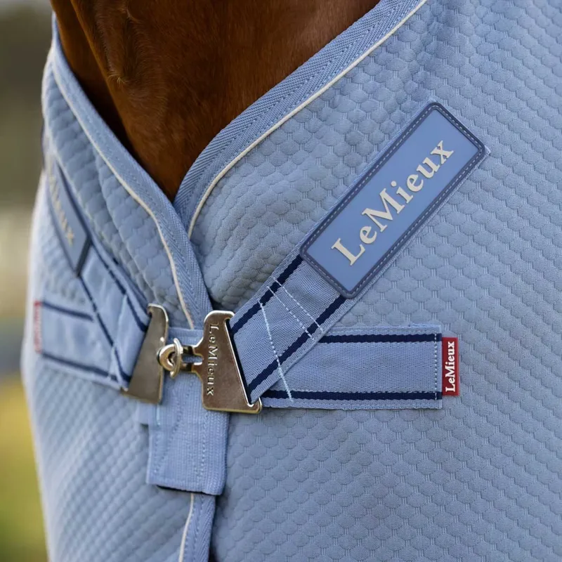 LeMieux Kudos Bamboo Cooler Rug - Powder Blue-2