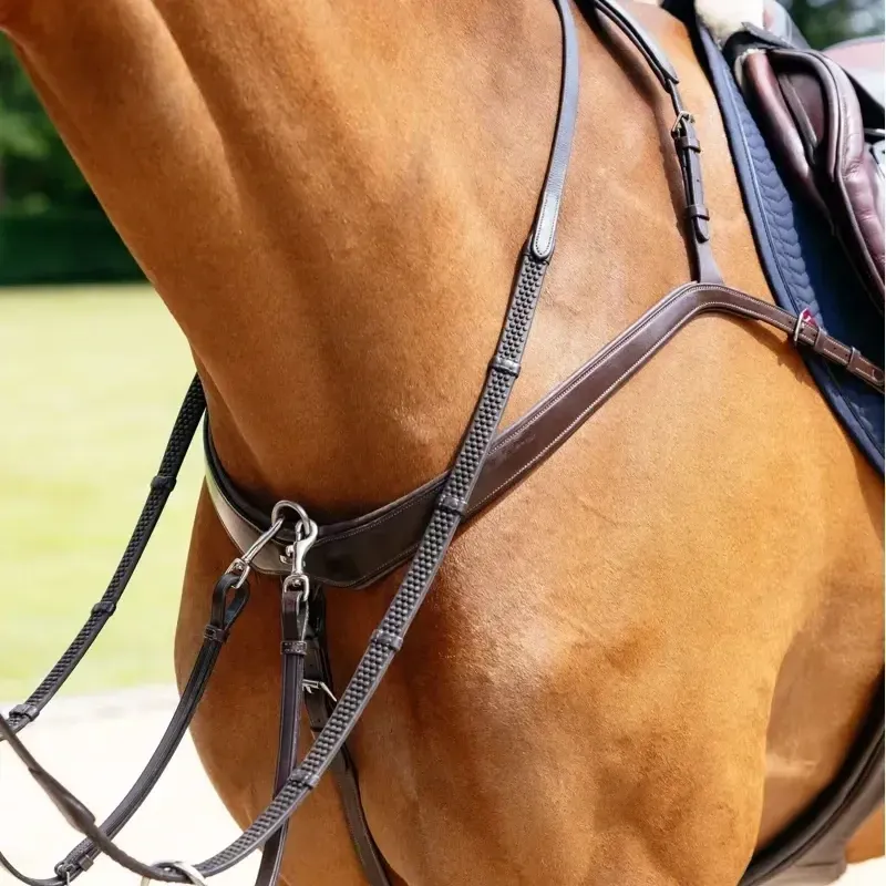 LeMieux Kudos Bridge Breastplate - Havana-1