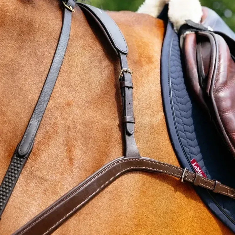 LeMieux Kudos Bridge Breastplate - Havana-3