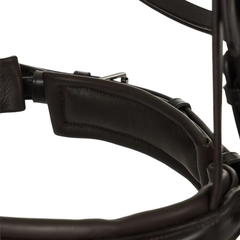 LeMieux Kudos Classic Dressage Flash Bridle - Havana-8