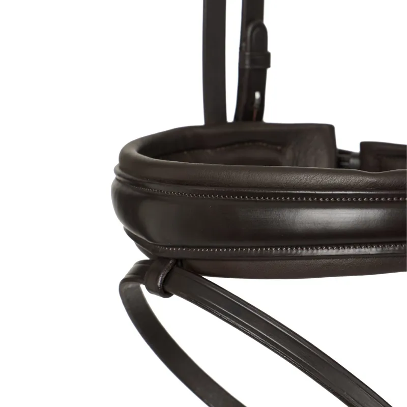 LeMieux Kudos Classic Dressage Flash Bridle - Havana-7