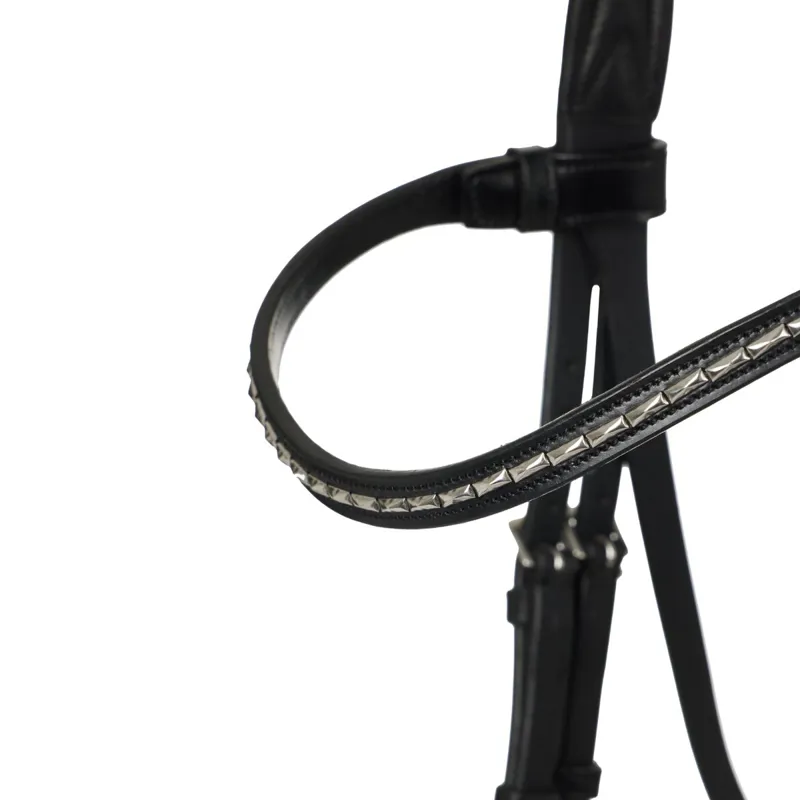 LeMieux Kudos Classic Dressage Flash Bridle - Black-7