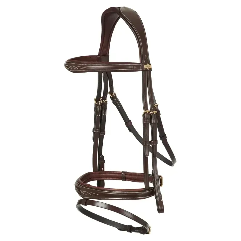 LeMieux Kudos Competition Flash Bridle - Havana