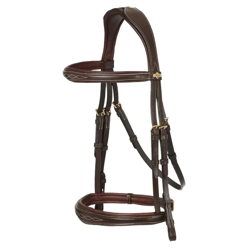 LeMieux Kudos Competition Flash Bridle - Havana-1