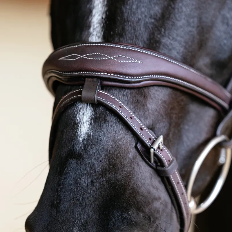 LeMieux Kudos Contour Flash Bridle - Brown-3