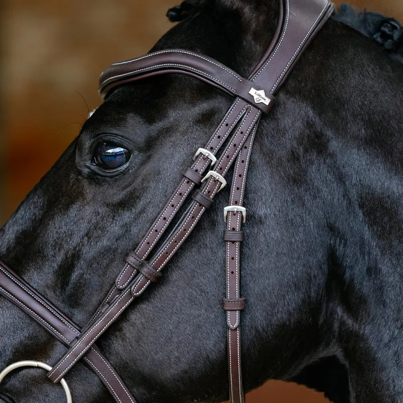 LeMieux Kudos Contour Flash Bridle - Brown-2