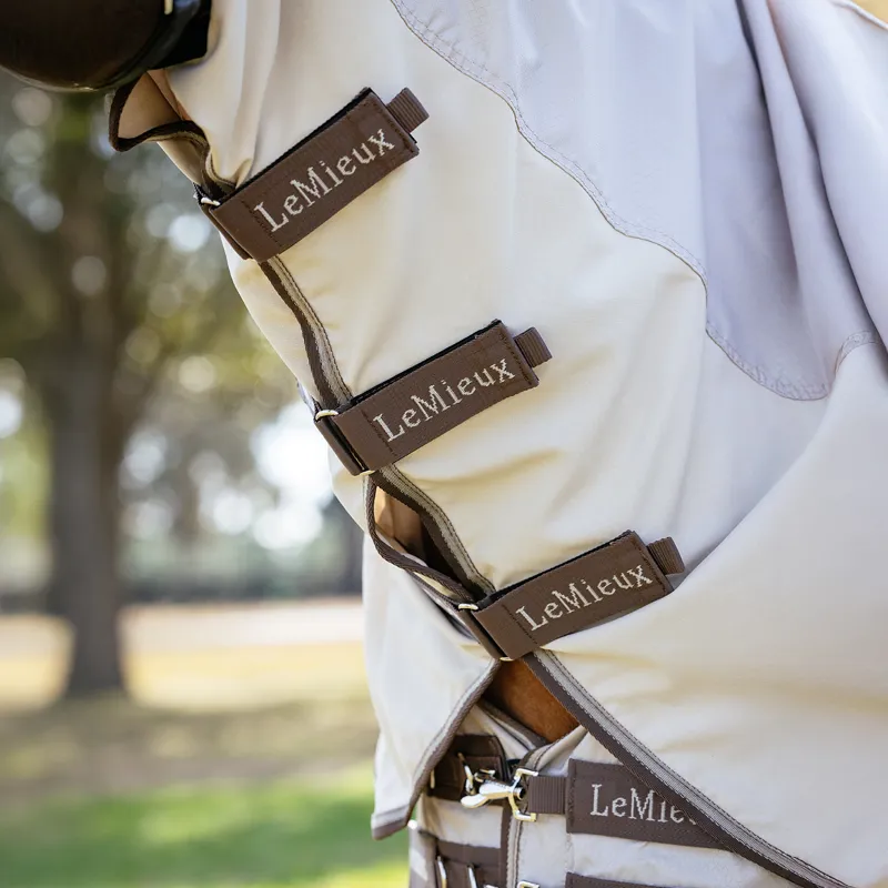 LeMieux Kudos Shower Pro Waterproof Sweet Itch Rug - Stone-3