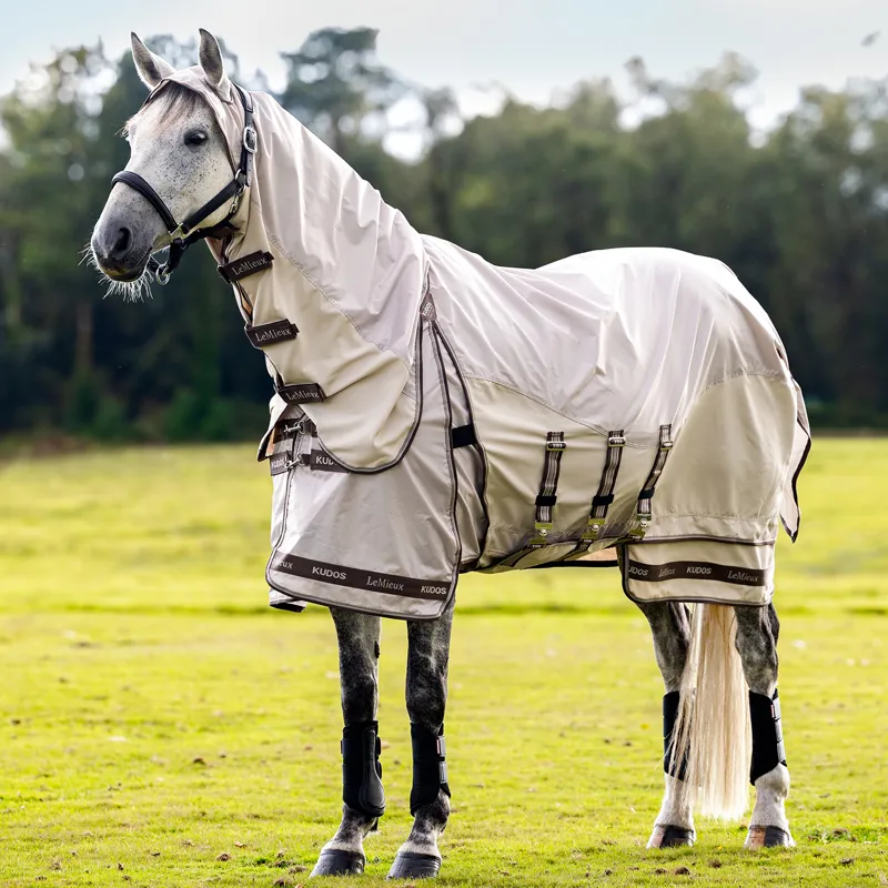 LeMieux Kudos Shower Pro Waterproof Sweet Itch Rug - Stone