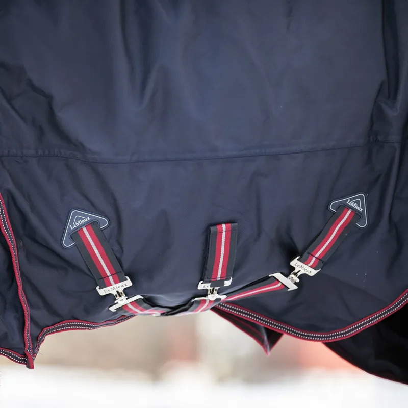 LeMieux Kudos 100g Detachable Neck Turnout Rug - Navy-2
