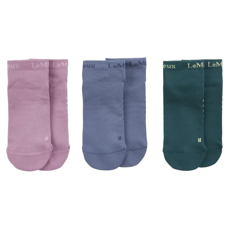 LeMieux Trainer Socks 3 Pack - Multi Colour-1