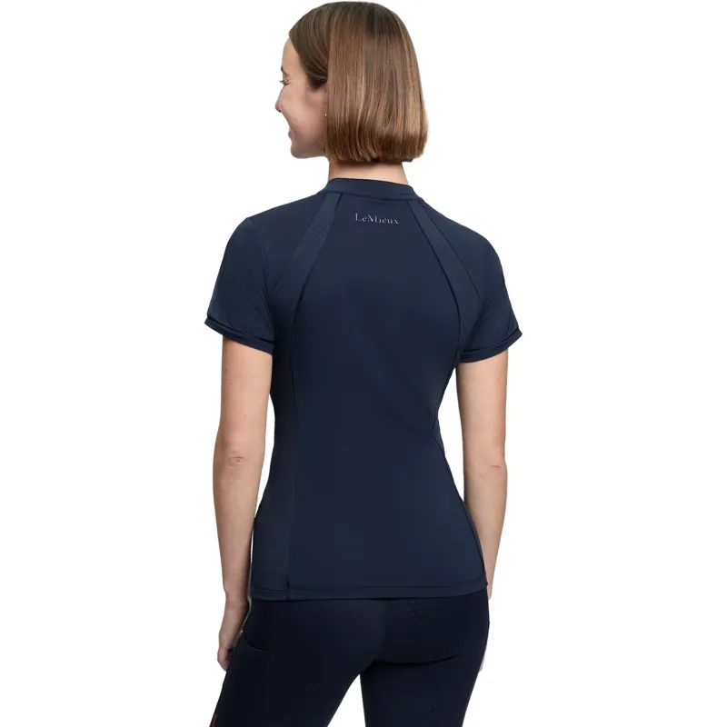 LeMieux Lisa Mesh Womens Short Sleeve Base Layer - Navy-4