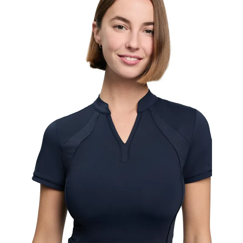 LeMieux Lisa Mesh Womens Short Sleeve Base Layer - Navy-5