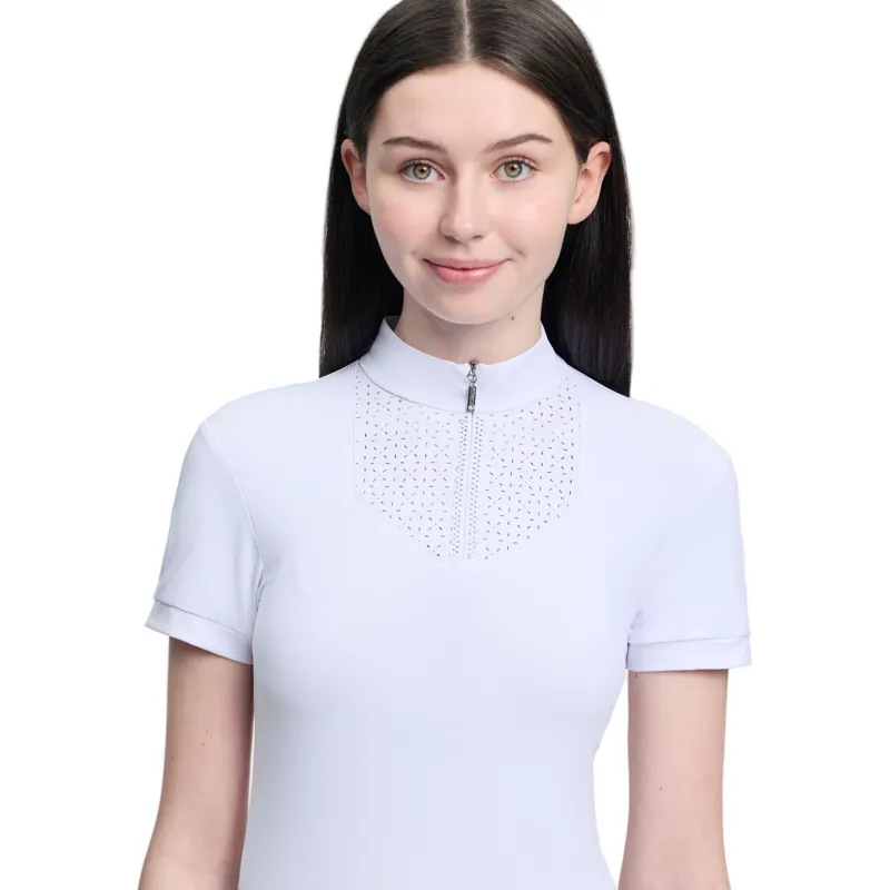 LeMieux Brilliance Livvy Short Sleeve Show Shirt - White-2