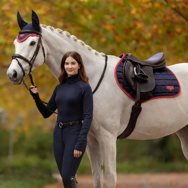 LeMieux Loire Classic Close Contact Square - Navy/Cranberry-2