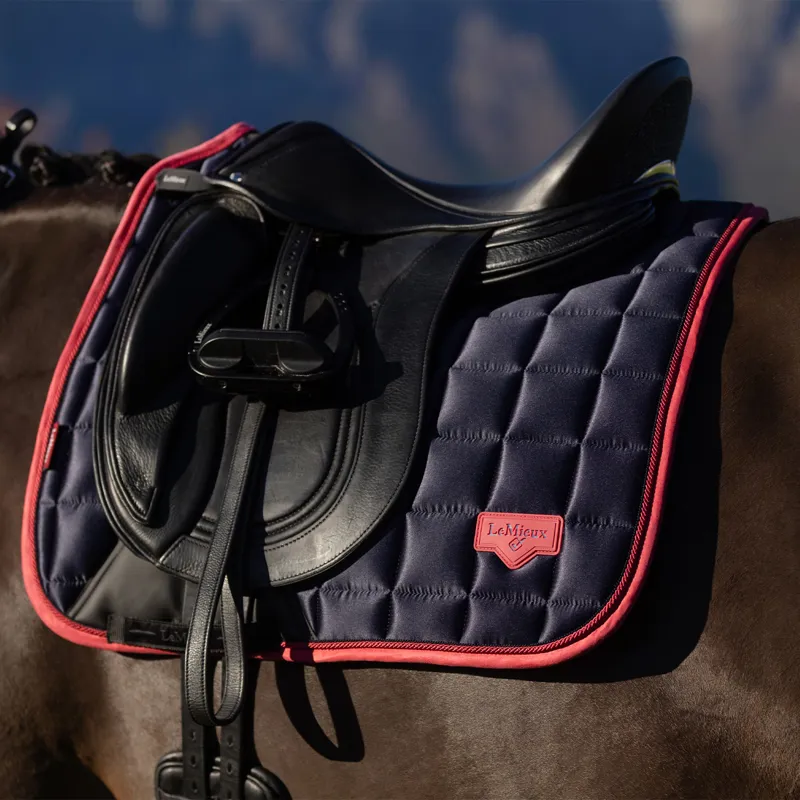 LeMieux Loire Classic Dressage Square - Navy/Cranberry-1
