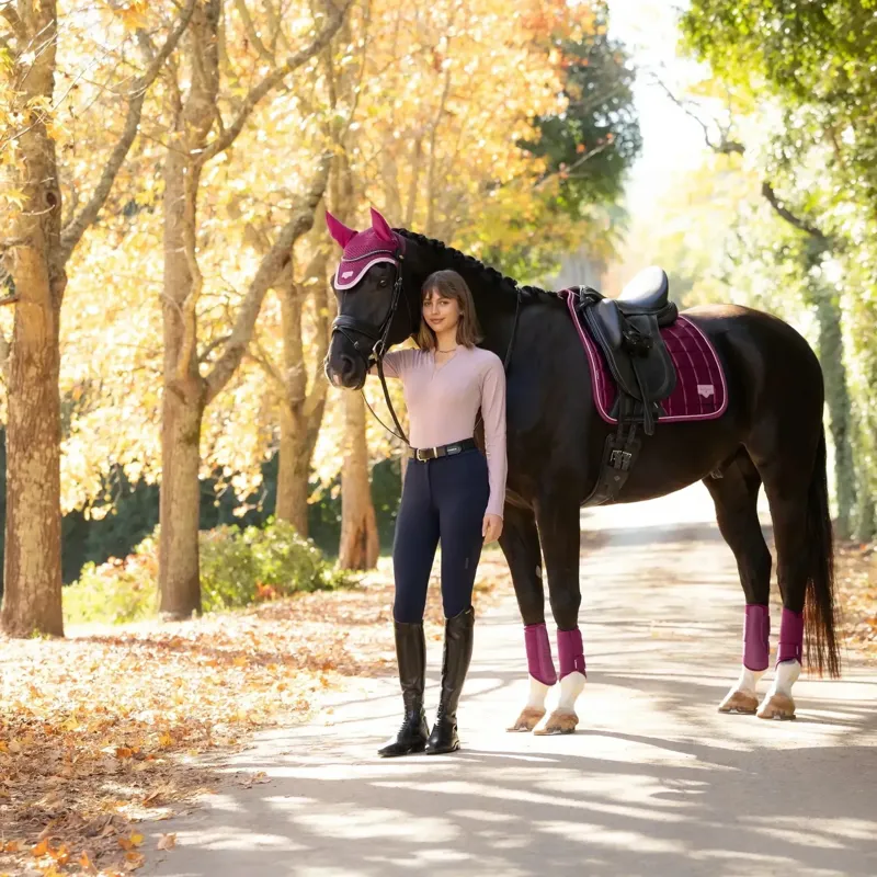 LeMieux Loire Classic Dressage Square Saddlecloth - Blackberry-2
