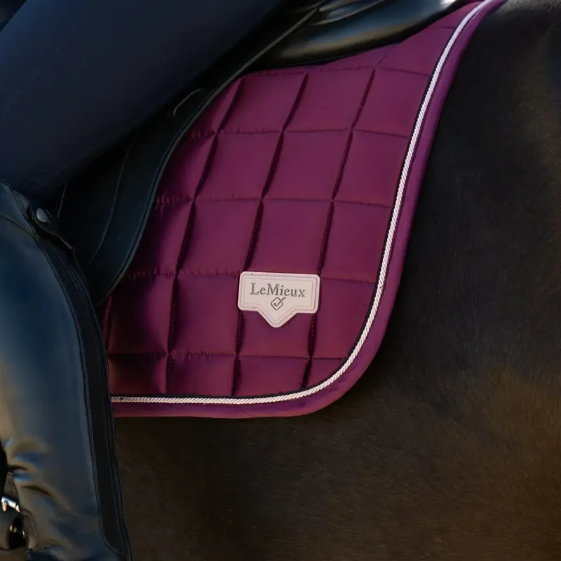 LeMieux Loire Classic Dressage Square Saddlecloth - Blackberry-3