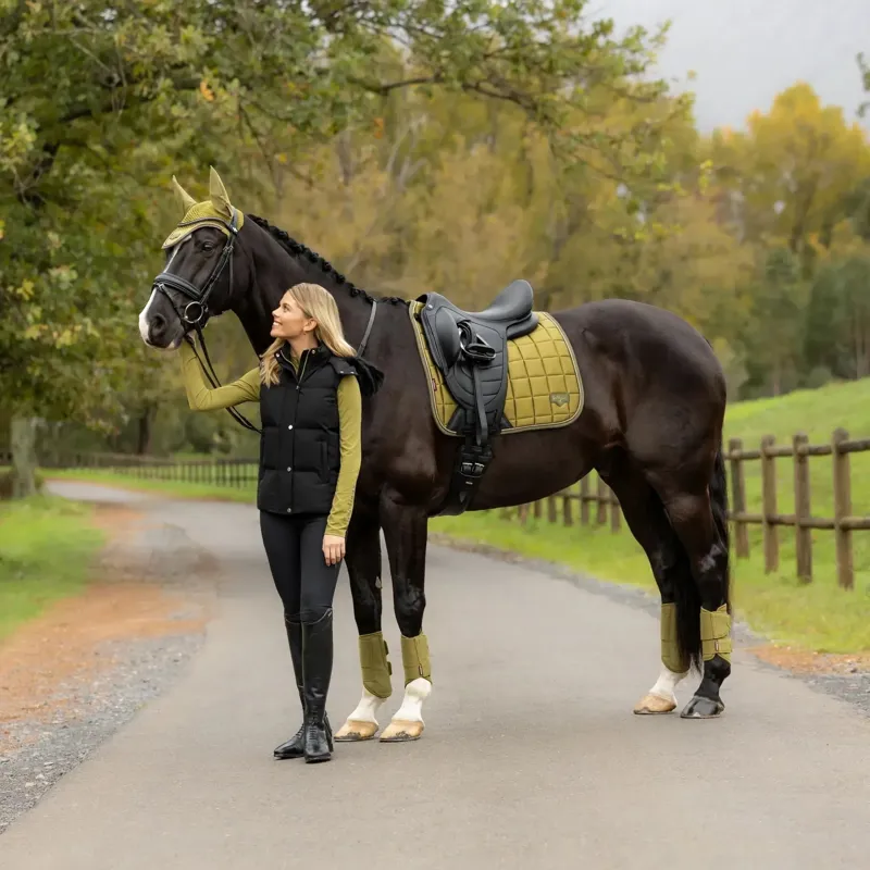 LeMieux Loire Classic Dressage Square Saddlecloth - Gooseberry-4
