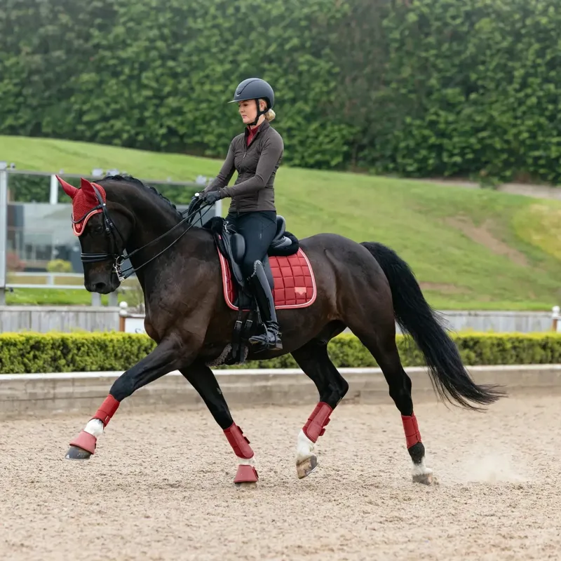LeMieux Loire Classic Dressage Square Saddlecloth - Russet-4