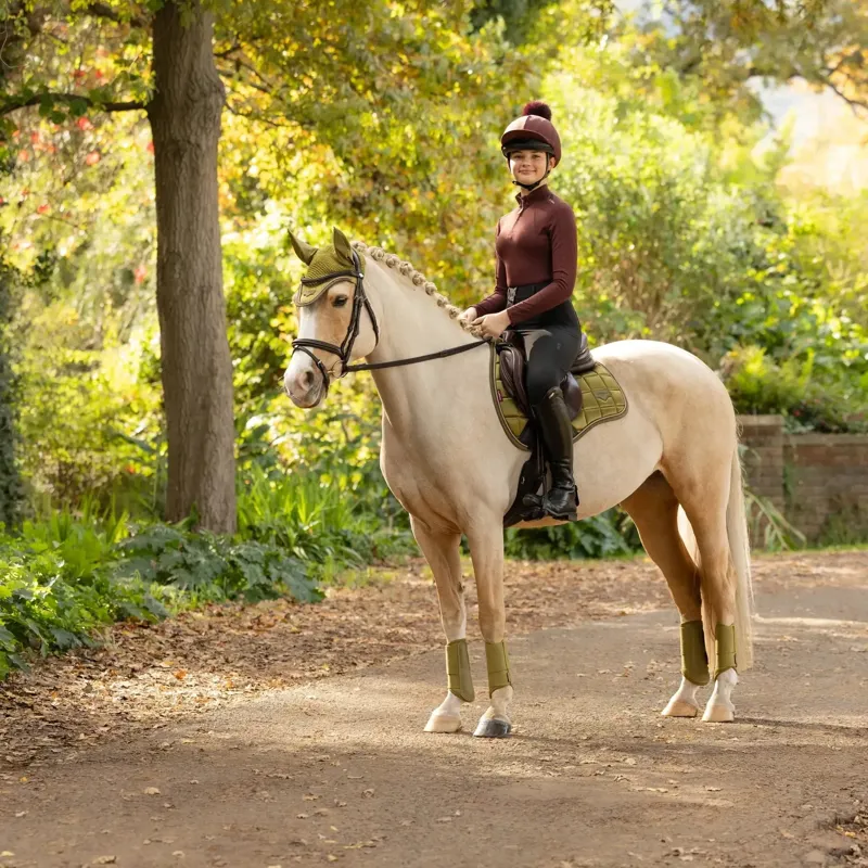 LeMieux Loire GP Square Saddlecloth - Gooseberry-3