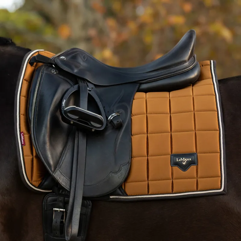 LeMieux Loire Classic Satin Dressage Square - Ginger-1