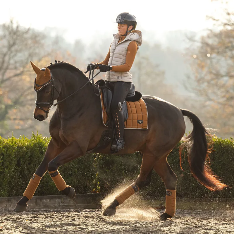 LeMieux Loire Classic Satin Dressage Square - Ginger-4