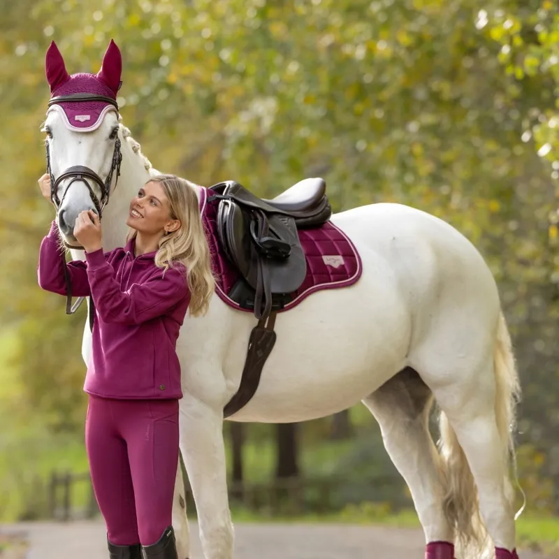 LeMieux Loire Classic GP Square Saddlecloth - Blackberry-1