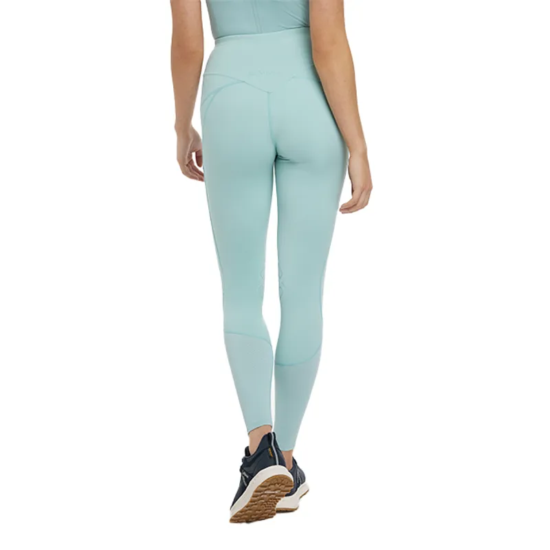 LeMieux Lydia Mesh Knee Grip Ladies Riding Tights - Aqua-1