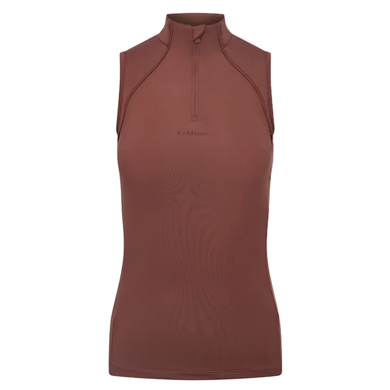 LeMieux Maria Mesh Ladies Sleeveless Base Layer - Rosewood-1