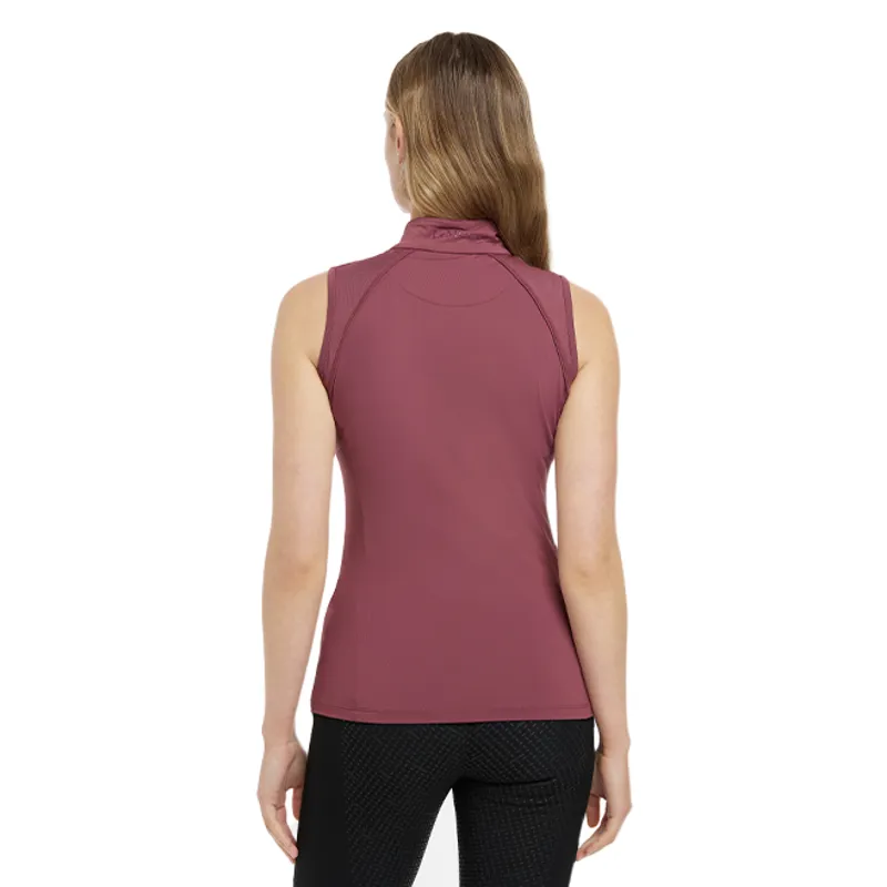 LeMieux Maria Mesh Ladies Sleeveless Base Layer - Rosewood-2