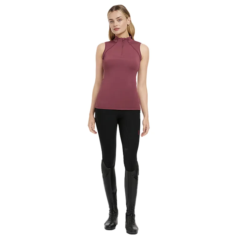 LeMieux Maria Mesh Ladies Sleeveless Base Layer - Rosewood-3