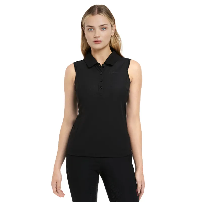 LeMieux Marissa Ladies Sleeveless Polo Shirt - Black