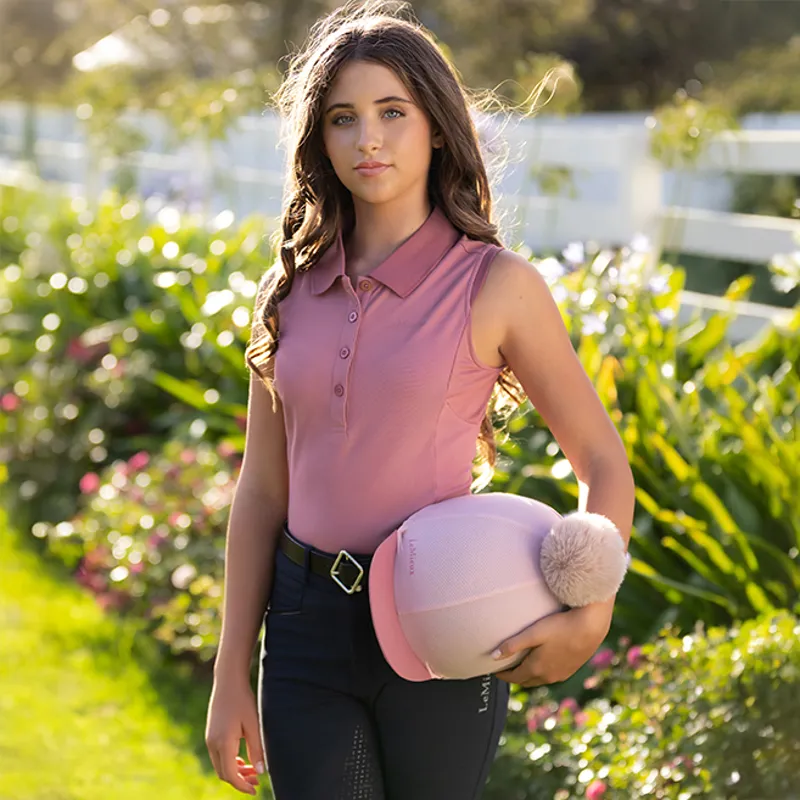 LeMieux Marissa Ladies Sleeveless Polo Shirt - Peony-5