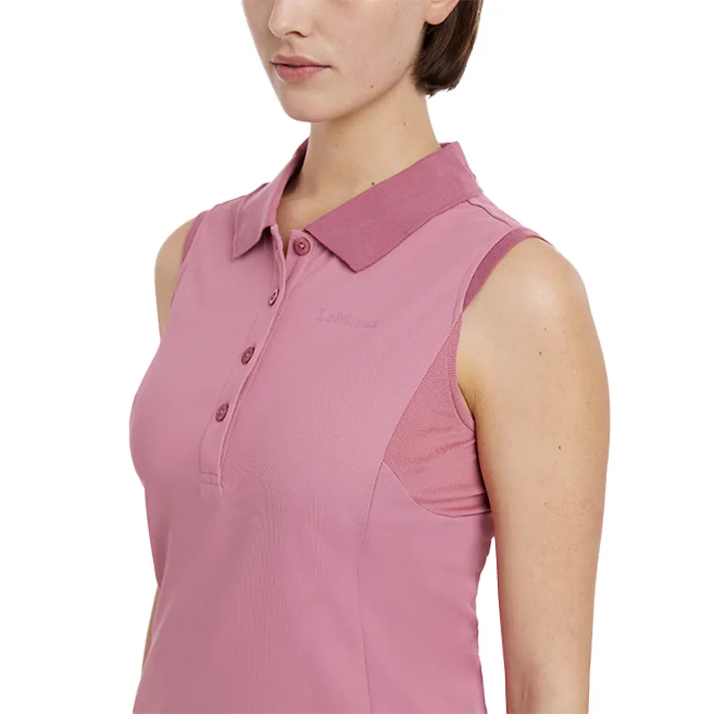 LeMieux Marissa Ladies Sleeveless Polo Shirt - Peony-3