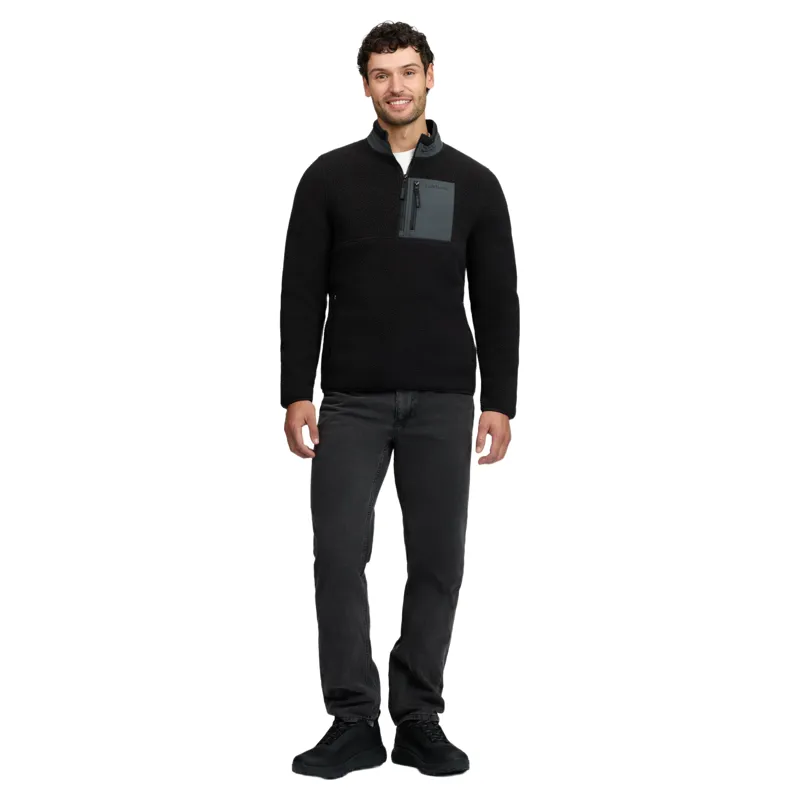 LeMieux Mens Borg Quarter Zip Fleece - Black-6