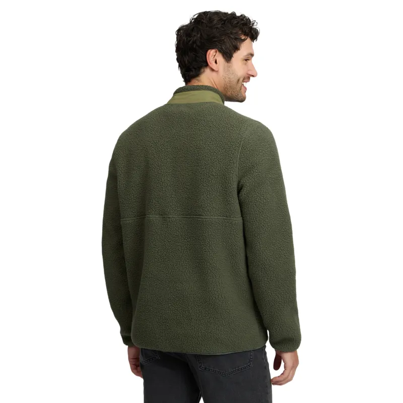 LeMieux Mens Borg Quarter Zip Fleece - Olive-2