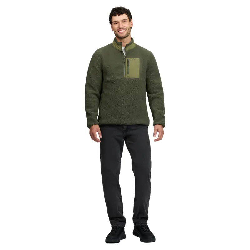 LeMieux Mens Borg Quarter Zip Fleece - Olive-7