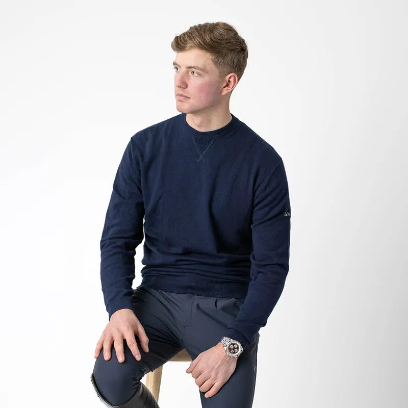 LeMieux Elite Crew Neck Mens Jumper - Navy-3