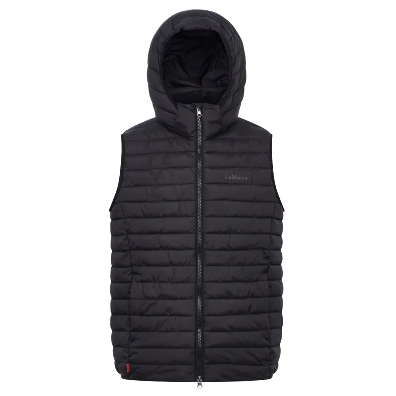 LeMieux Mens Hooded Puffer Gilet - Black-1