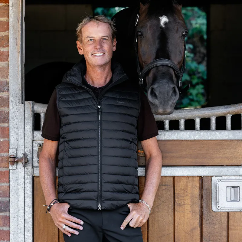 LeMieux Mens Hooded Puffer Gilet - Black-4